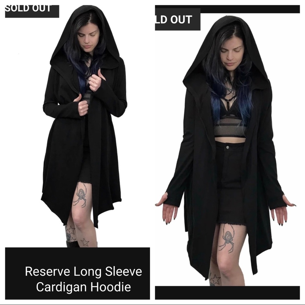 foxblood reserve long sleeve cardigan 🖤